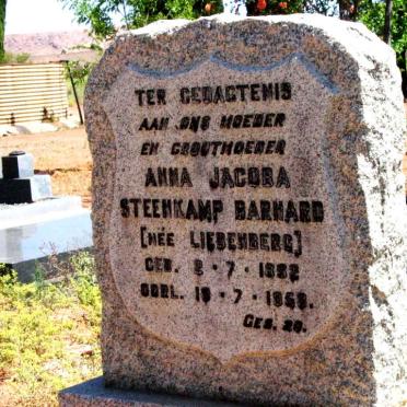 BARNARD Anna Jacoba Steenkamp nee LIEBENBERG 1852-1953