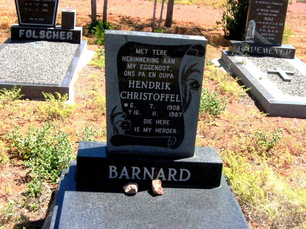 BARNARD Hendrik Christoffel 1908-1987