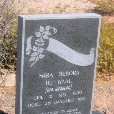 WAAL Sara Debora, de nee RIESBERG 1899-1985