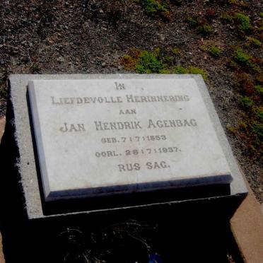 AGENBAG Jan Hendrik 1853-1937