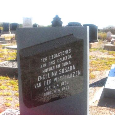 WESTHUIZEN Engelina Susara, van der 1893-1978