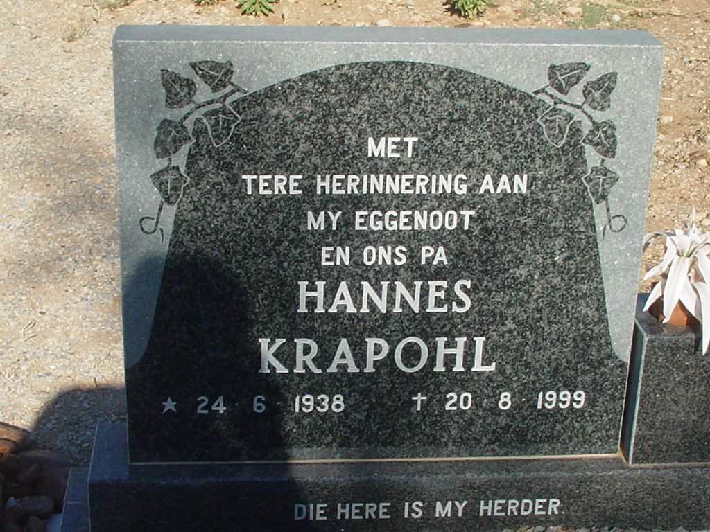KRAPOHL Hannes 1938-1999