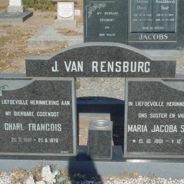 RENSBURG Charl Francois, J. van 1901-1976 &amp; Maria Jacoba Susanna 1901-1990