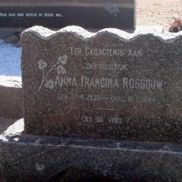 ROSSOUW Anna Francina 193?-1944