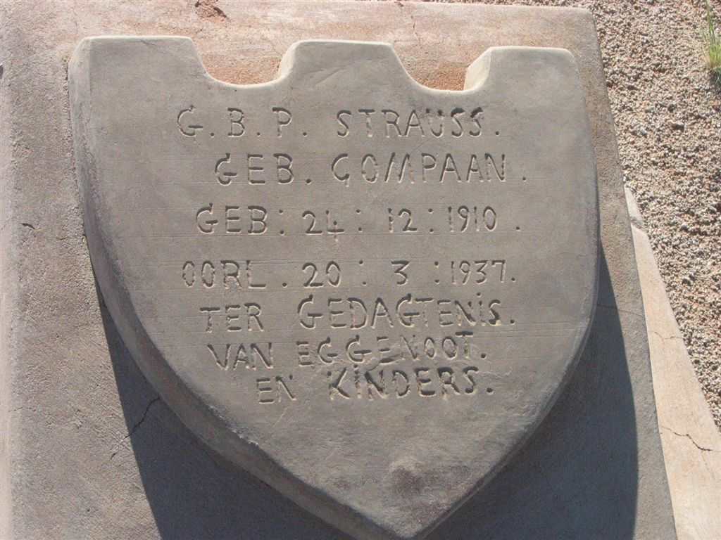 STRAUSS G.B.P. née COMPAAN 1910-1937