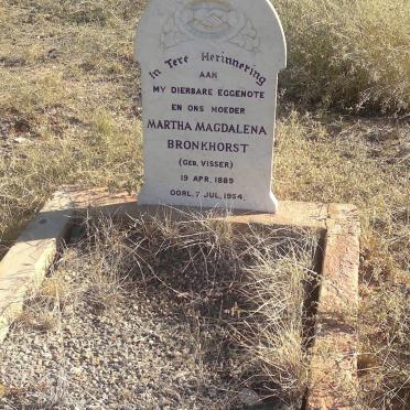 BRONKHORST Martha Magdalena nee VISSER 1889-1954