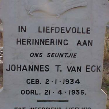 ECK Johannes T., van 1934-1935