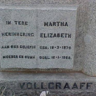 VOLLGRAAFF Martha Elizabeth 1876-1968
