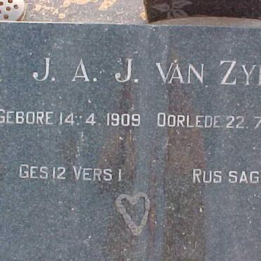 ZYL J.A.J., van 1909-1975