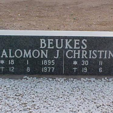 BEUKES Salomon J. 1895-1977 &amp; Christina J. 1900-1978