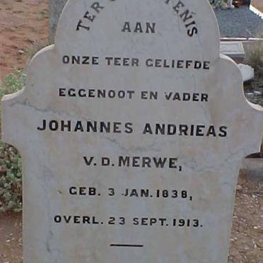 MERWE Johannes Andrieas, v.d. 1838-1913