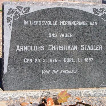 STADLER Arnoldus Christiaan 1876-1957