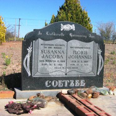 COETZEE Floris Johannes 1907-1973 &amp; Susanna Jacoba MANZ 1909-1968