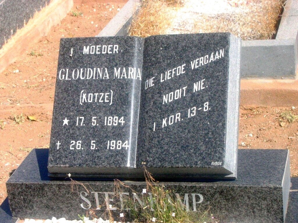 STEENKAMP Gloudina Maria nee KOTZE 1894-1984