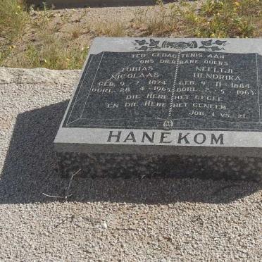 HANEKOM Tobias Nicolaas 1874-1965 &amp; Neeltje Hendrika 1884-1963