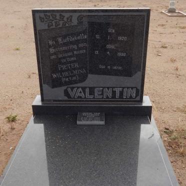 VALENTIN Pieter Wilhelmina 1920-1988 :: JANSE VAN RENSBURG Attie 19?4-2004