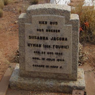 HYMAN Susanna Jacoba nee FOURIE 1855-1946