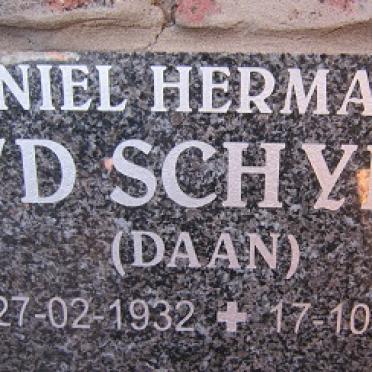 SCHYFF Daniel Hermanus, v.d. 1932-2011