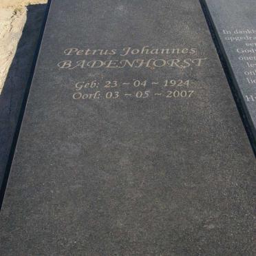 BADENHORST Petrus Johannes 1924-2007 &amp; Catharina Beatrix VAN DER WESTHUIZEN 1925-1984