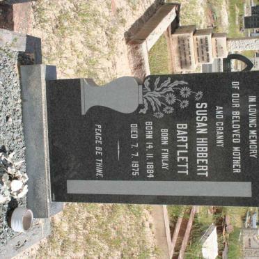 BARTLETT Susan Hibbert nee FINLAY 1884-1975