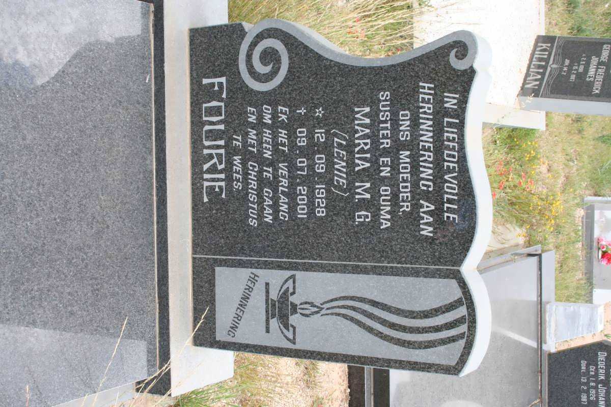 FOURIE Maria M.G. 1928-2001