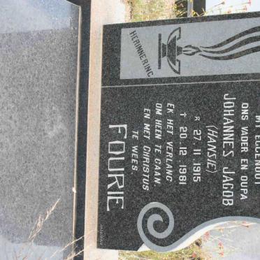 FOURIE Johannes Jacob 1915-1981