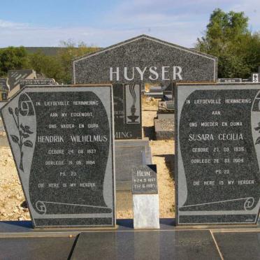 HUYSER Hendrik Wilhelmus 1937-1994 &amp; Susara Cecilia 1935-2004 :: HUYSER Hein 1957-1997