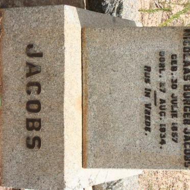 JACOBS Nicolaas Burger 1857-1934