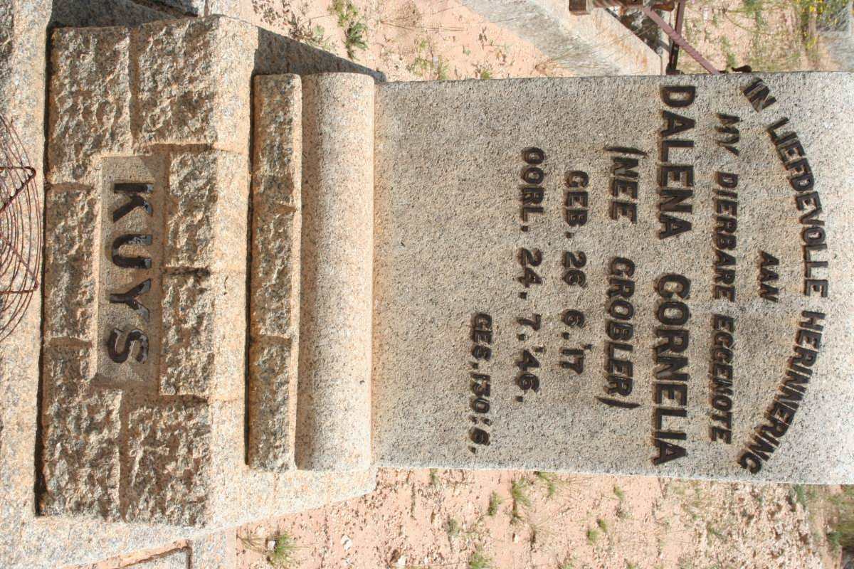 KUYS Dalena Cornelia nee GROBLER 1917-1946
