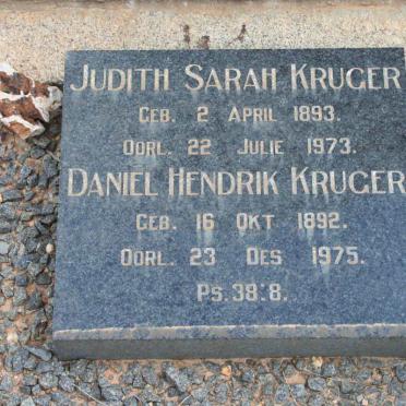 KRUGER Daniel Hendrik 1892-1975 &amp; Judith Sarah 1893-1973