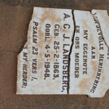 LANDSBERG A.G.J. 1863-1948