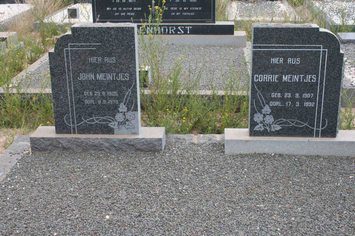 MEINTJES John 1905-1970 &amp; Corrie 1907-1992
