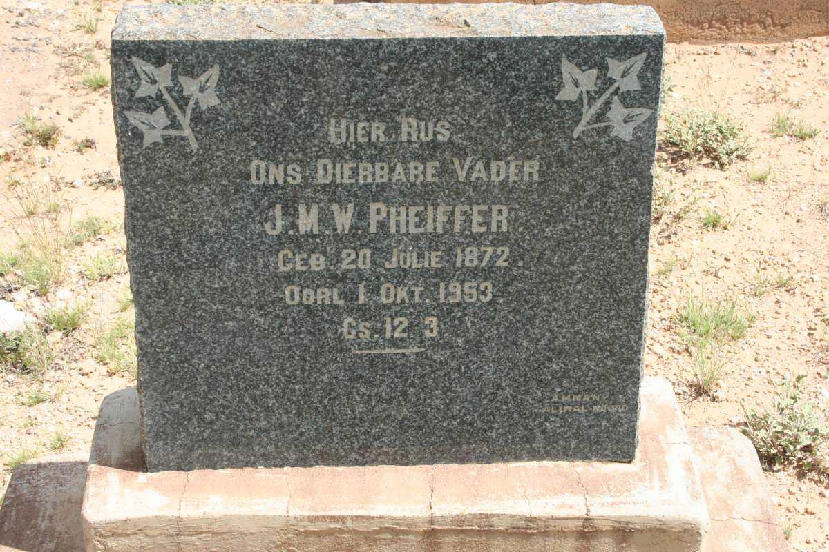 PHEIFFER J.M.W. 1872-1953