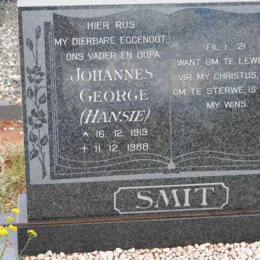 SMIT Johannes George 1919-1988