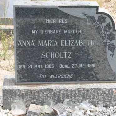 SCHOLTZ Anna Maria Elizabeth 1905-1991