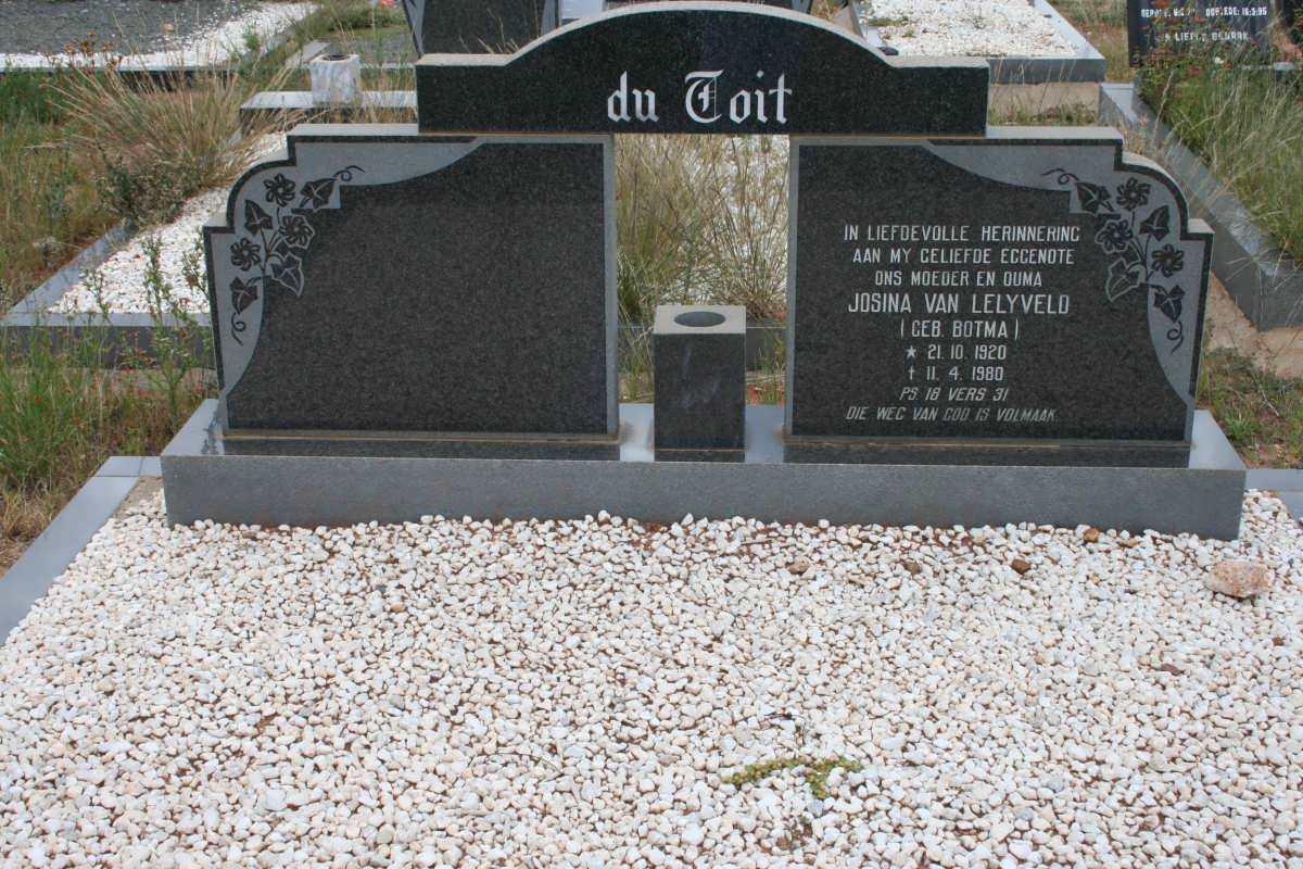 TOIT Josina van Lelyveld, du nee BOTMA 1920-1980