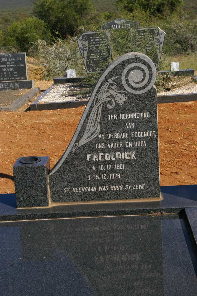 TOIT Frederick, du 1921-1979 &amp; Gertruida Jacoba FOURIE 1928-