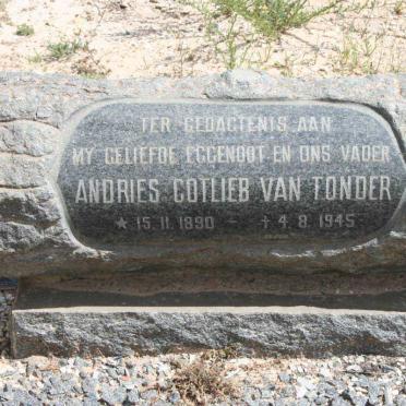 TONDER Andries Gotlieb, van 1890-1945