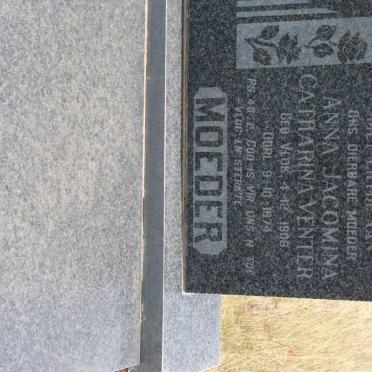 VENTER Anna Jacomina Catharina nee VLOK 1906-1974