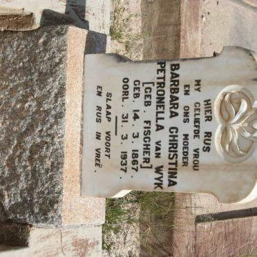 WYK Barbara Christina Petronella, van nee FISCHER 1867-1937