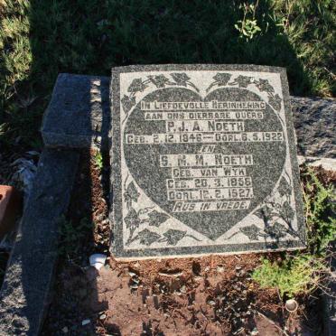 NOETH P.J.A. 1846-1922 &amp; S.M.M. VAN WYK 1856-1927