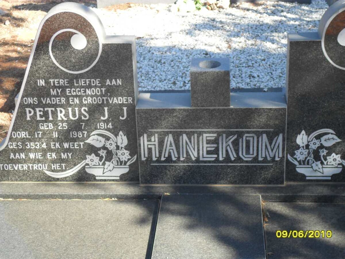 HANEKOM Petrus J.J. 1914-1987