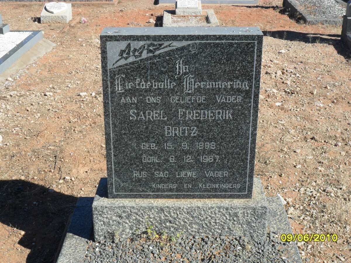 BRITZ Sarel Frederik 1898-1967