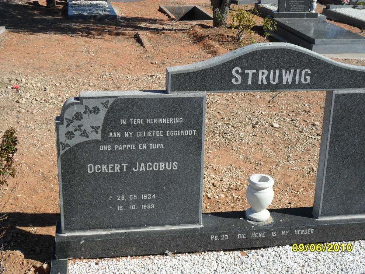 STRUWIG Ockert Jacobus 1934-1999