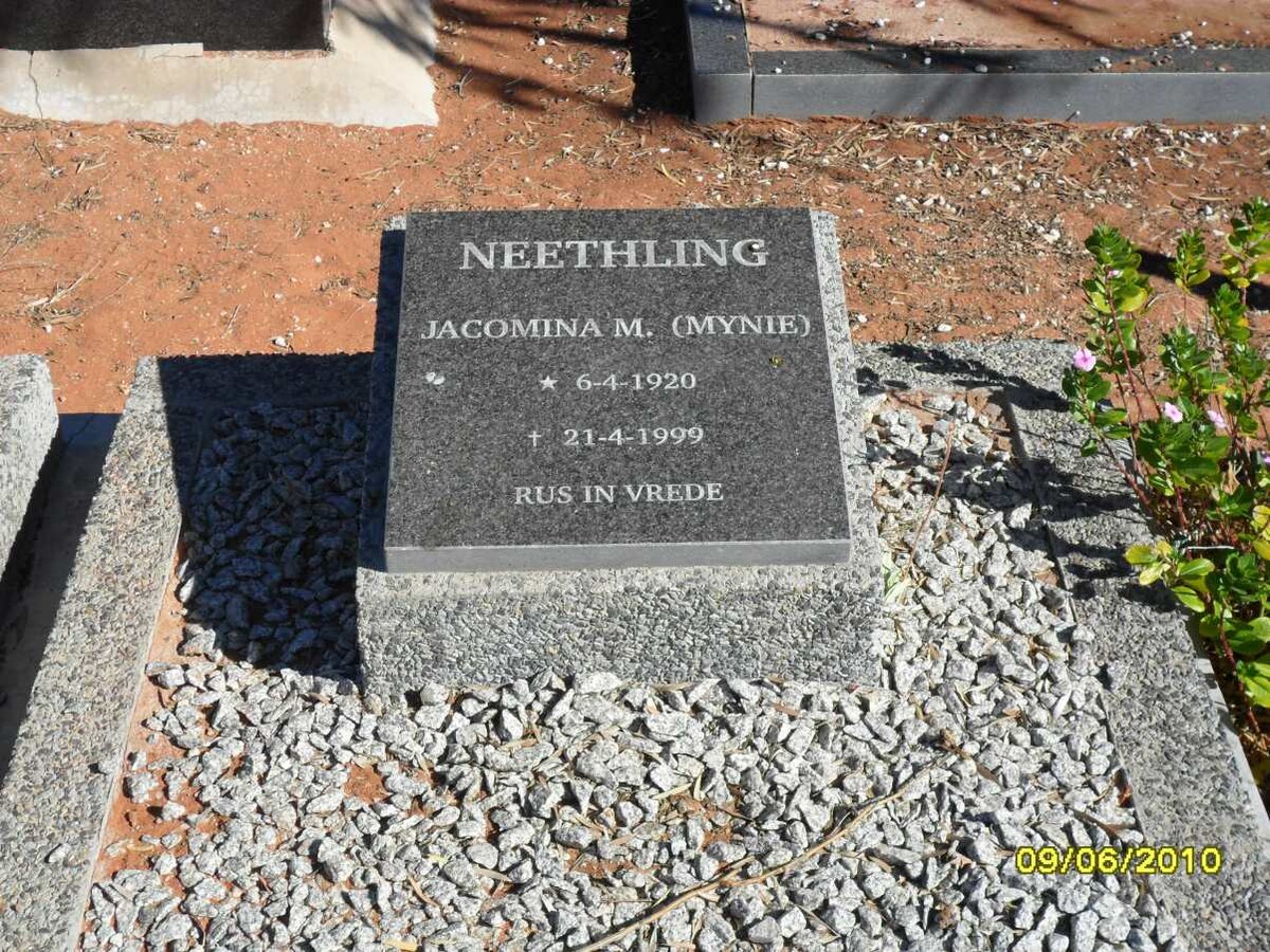 NEETHLING Jacomina M. 1920-1999