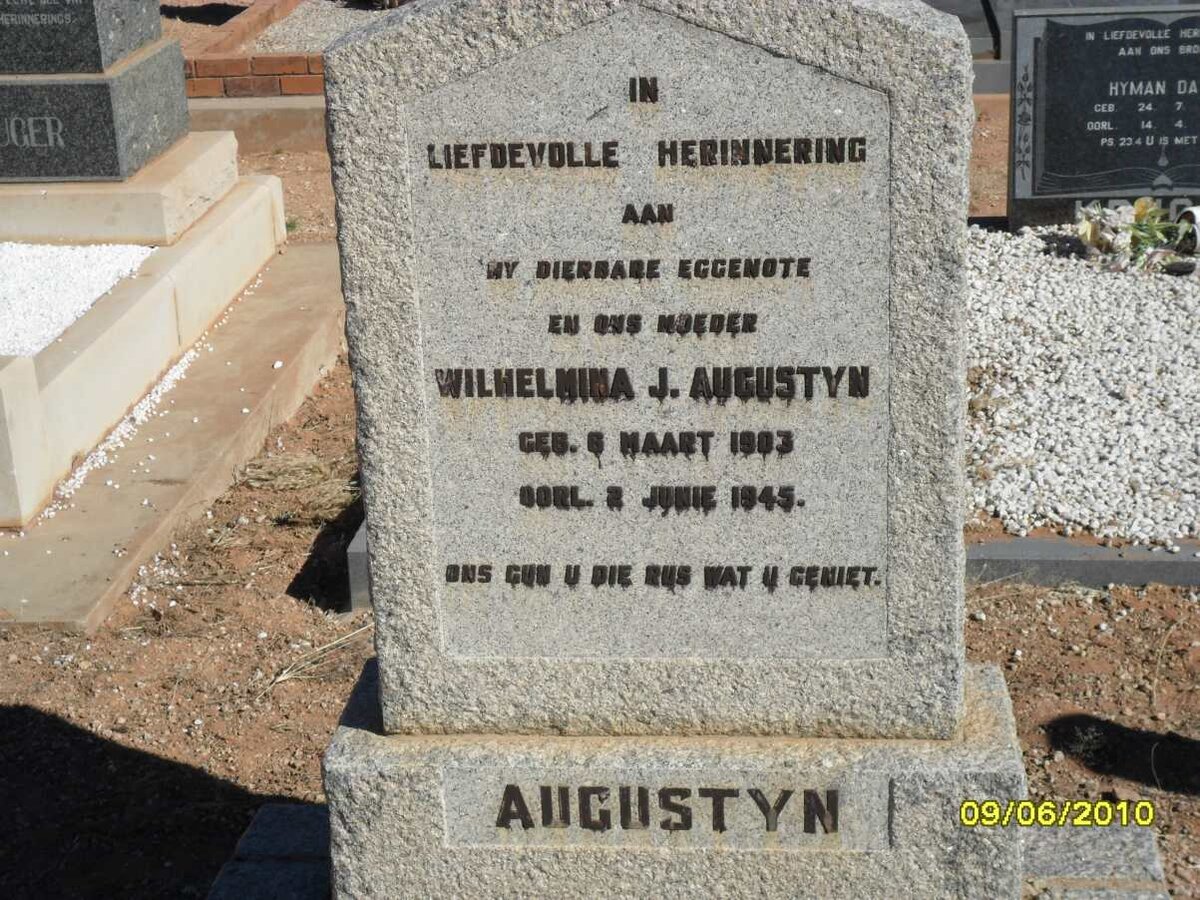 AUGUSTYN Wilhelmina J. 1903-1945