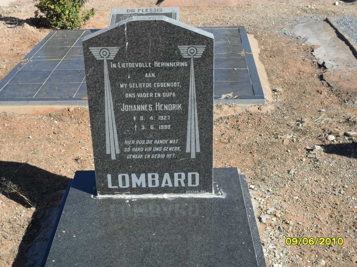 LOMBARD Johannes Hendrik 1927-1999
