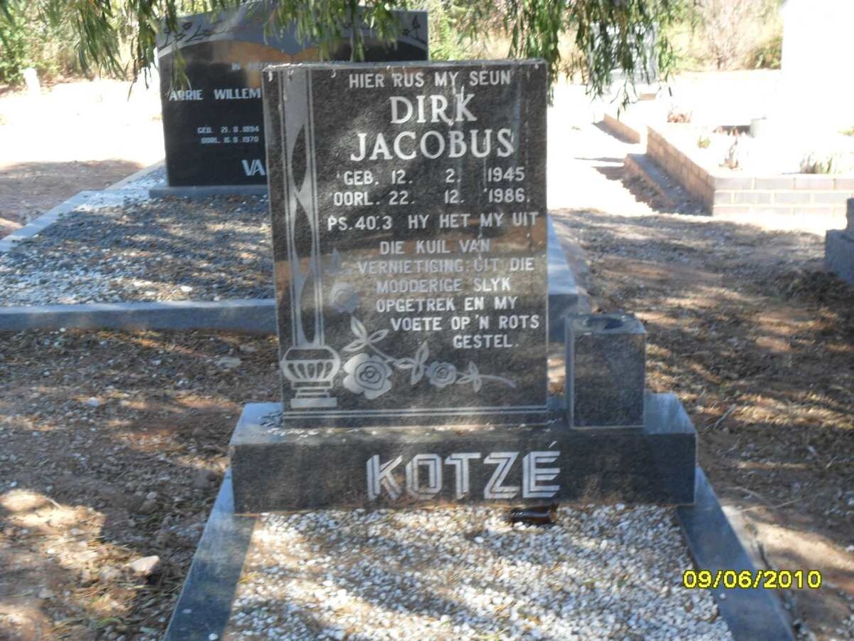 KOTZE Dirk Jacobus 1945-1986