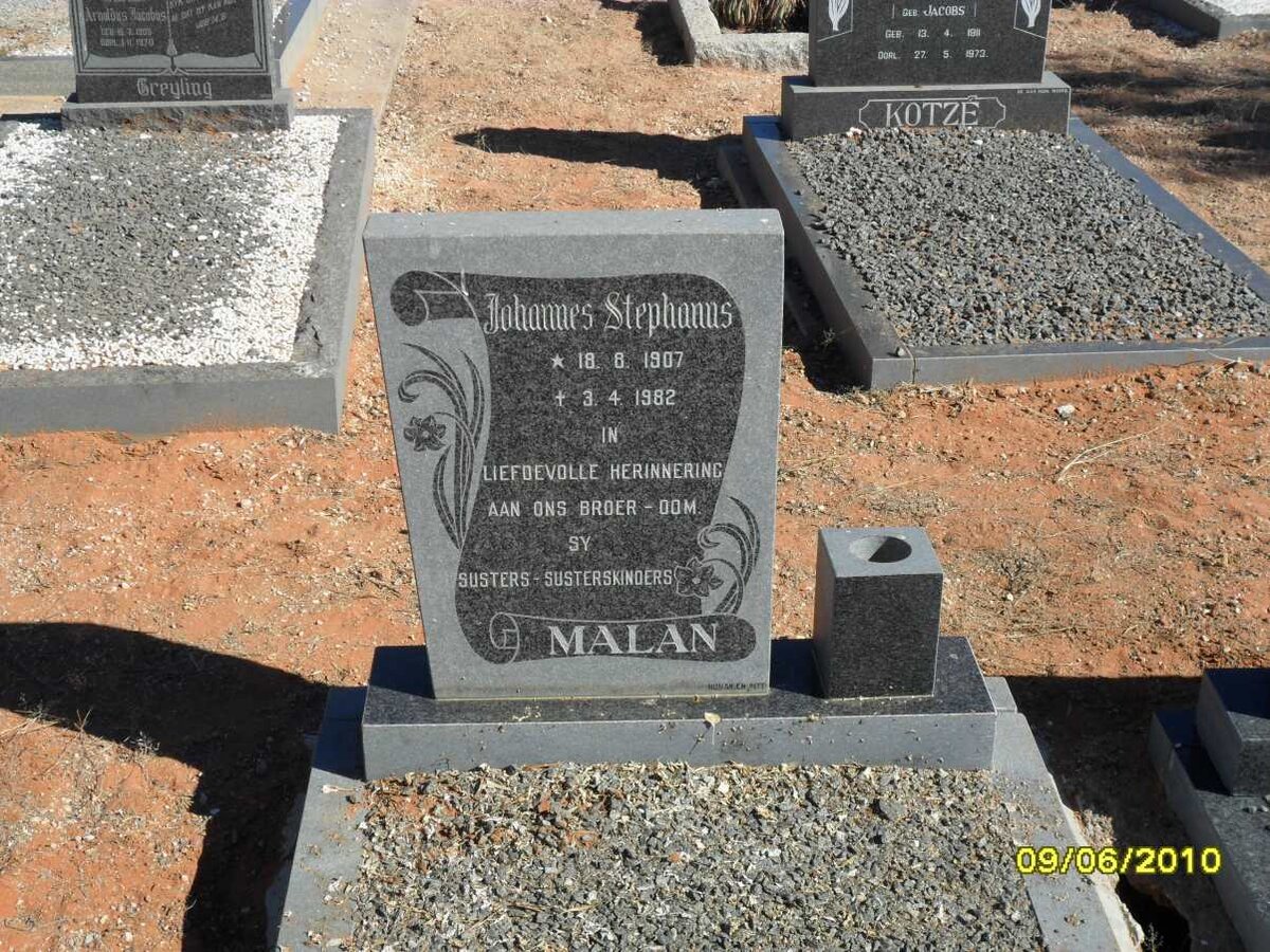 MALAN Johannes Stephanus 1907-1982