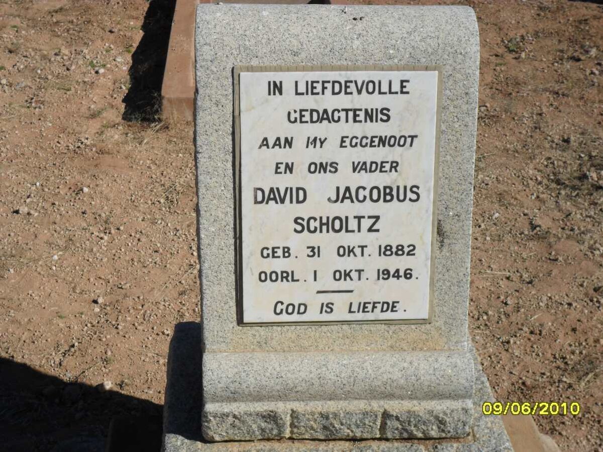 SCHOLTZ David Jacobus 1882-1946